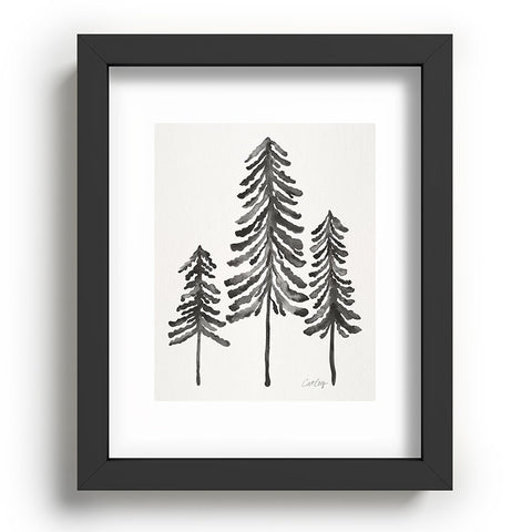 Cat Coquillette Pine Trees Black Ink2 Recessed Framing Rectangle
