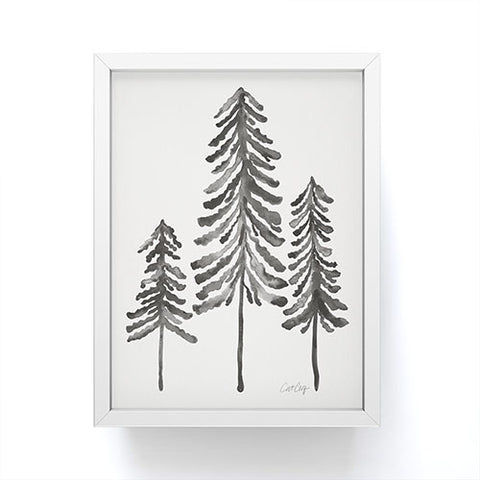 Cat Coquillette Pine Trees Black Ink2 Framed Mini Art Print