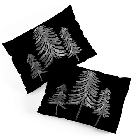 Cat Coquillette Pine Trees Black Ink2 Pillow Shams
