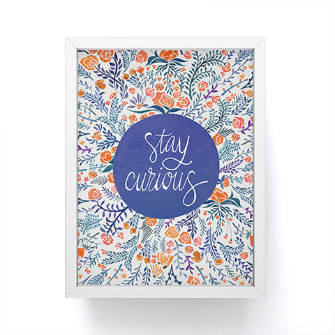 Cat Coquillette Stay Curious Navy Red Framed Mini Art Print
