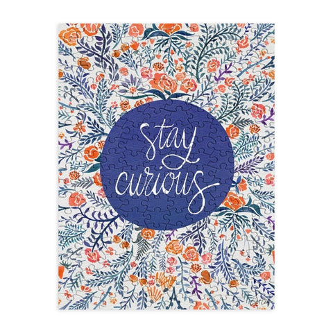 Cat Coquillette Stay Curious Navy Red Puzzle