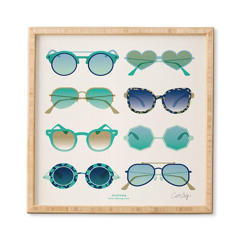 Cat Coquillette Sunglasses Collection Blue Framed Wall Art