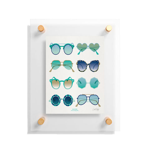 Cat Coquillette Sunglasses Collection Blue Floating Acrylic Print