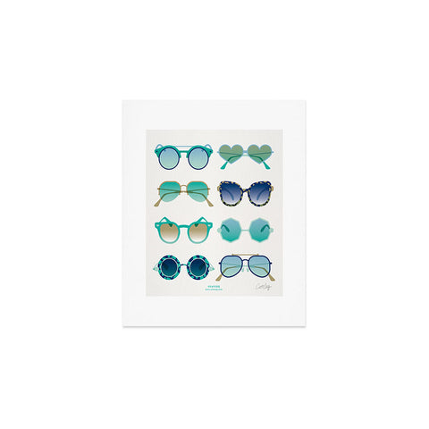 Cat Coquillette Sunglasses Collection Blue Art Print