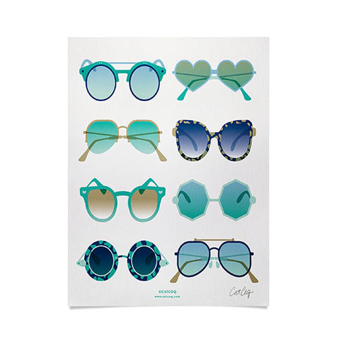 Cat Coquillette Sunglasses Collection Blue Poster