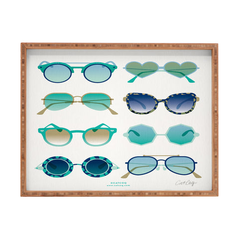 Cat Coquillette Sunglasses Collection Blue Rectangular Tray