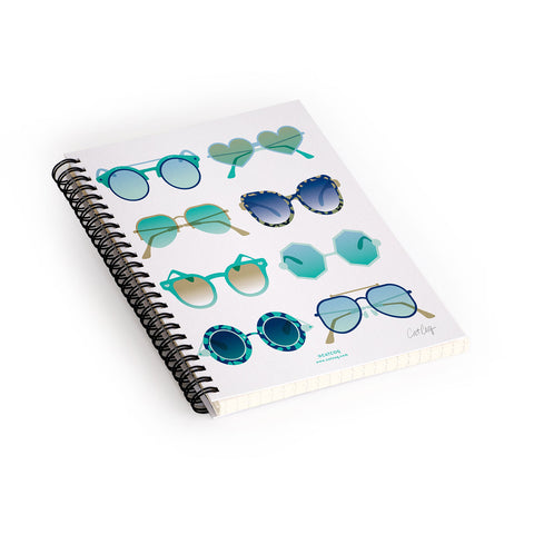 Cat Coquillette Sunglasses Collection Blue Spiral Notebook
