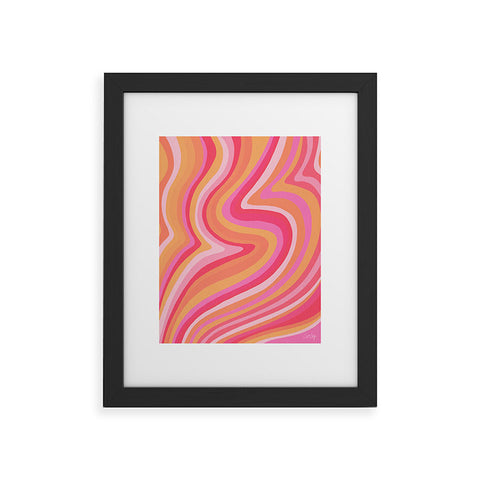 Cat Coquillette Sunshine Melt Pink Peach Framed Art Print