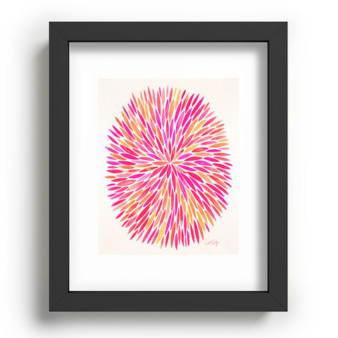 Cat Coquillette Watercolor Burst Pink Ombre Recessed Framing Rectangle