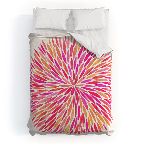 Cat Coquillette Watercolor Burst Pink Ombre Comforter