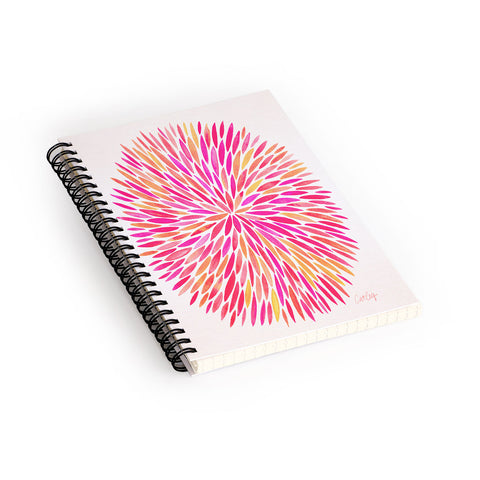 Cat Coquillette Watercolor Burst Pink Ombre Spiral Notebook