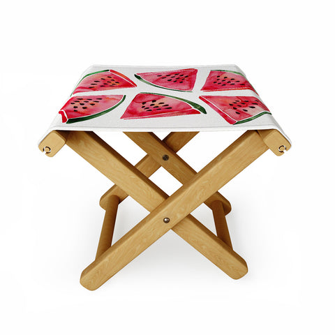 Cat Coquillette Watermelon Slices 2 Folding Stool