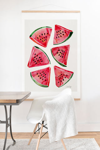 Cat Coquillette Watermelon Slices Art Print And Hanger
