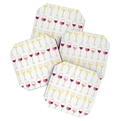 Cat Coquillette Wine Collection Coaster Set