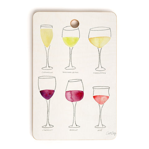 Cat Coquillette Wine Collection Cutting Board Rectangle