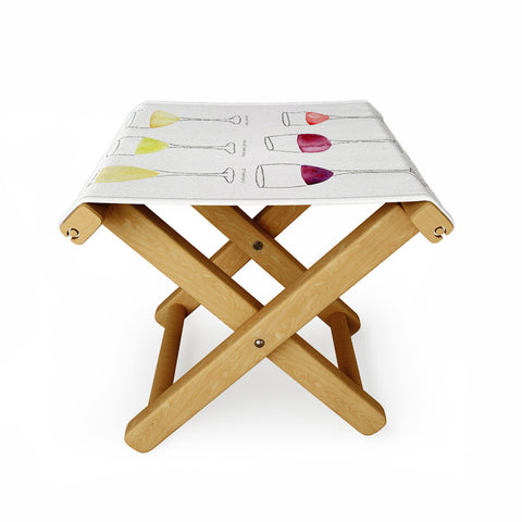 Cat Coquillette Wine Collection Folding Stool