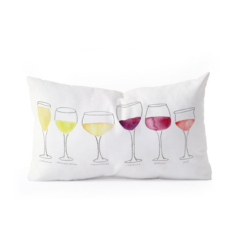 Cat Coquillette Wine Collection Oblong Throw Pillow