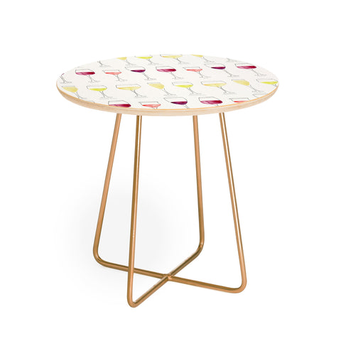 Cat Coquillette Wine Collection Round Side Table