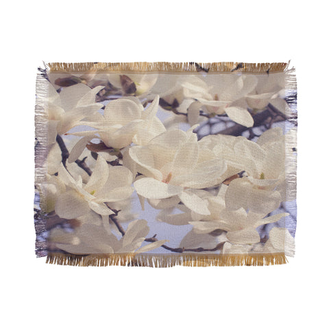 Catherine McDonald Asian Magnolias Throw Blanket