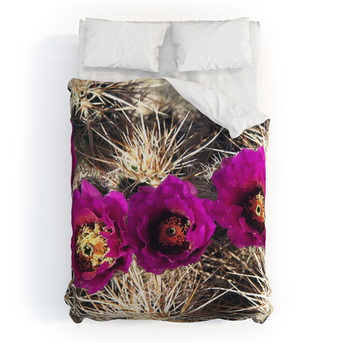 Catherine McDonald Cactus Flowers Duvet Cover