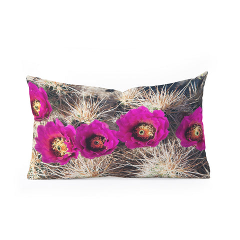 Catherine McDonald Cactus Flowers Oblong Throw Pillow