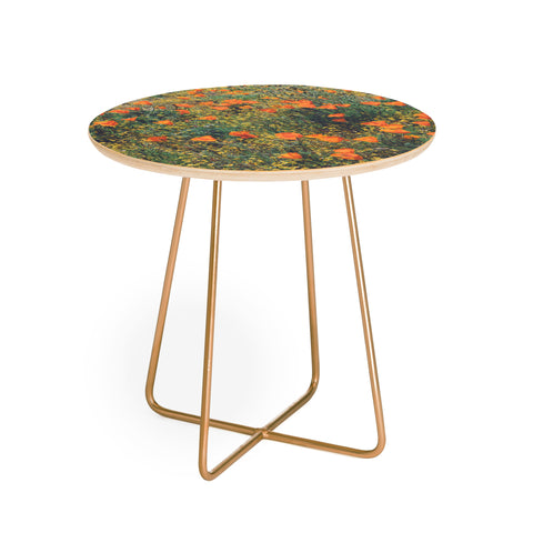 Catherine McDonald California Poppies Round Side Table