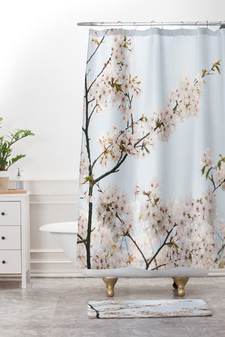 Catherine McDonald Cherry Blossoms In Seoul Shower Curtain And Mat