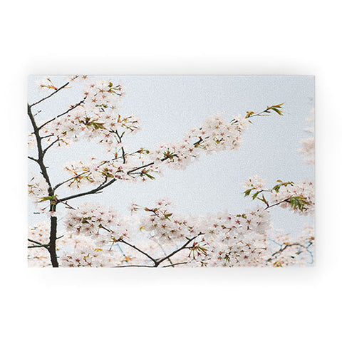 Catherine McDonald Cherry Blossoms In Seoul Welcome Mat
