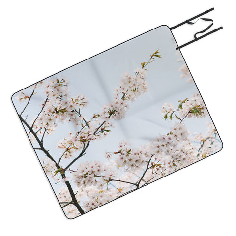 Catherine McDonald Cherry Blossoms In Seoul Picnic Blanket