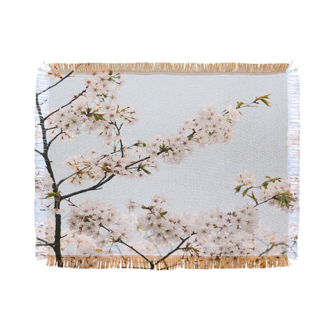 Catherine McDonald Cherry Blossoms In Seoul Throw Blanket