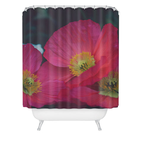 Catherine McDonald Electric Poppies Shower Curtain