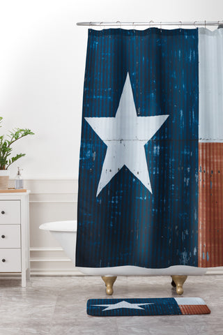 Catherine McDonald Lone Star State Shower Curtain And Mat
