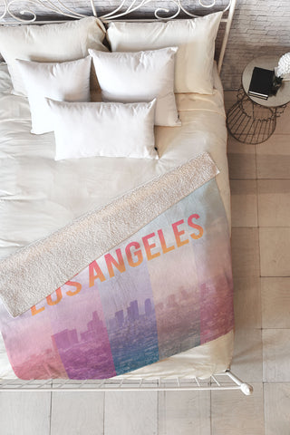 Catherine McDonald Los Angeles Fleece Throw Blanket