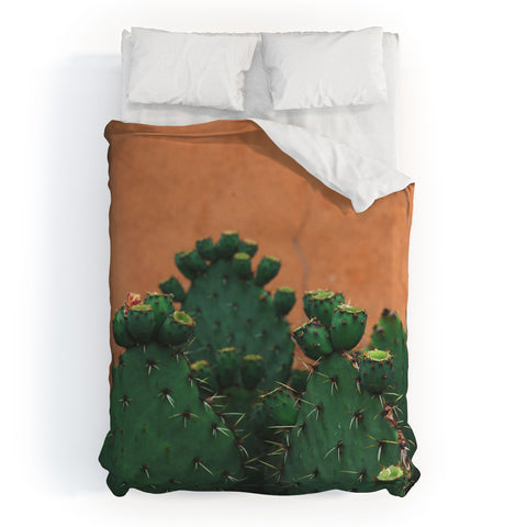 Catherine McDonald New Mexico Prickly Pear Cactus Duvet Cover