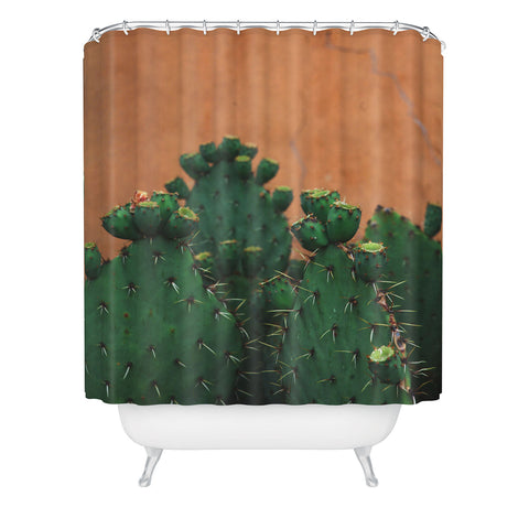 Catherine McDonald New Mexico Prickly Pear Cactus Shower Curtain