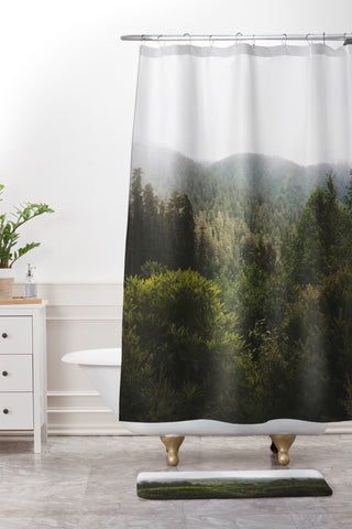 Catherine McDonald Northern California Redwood Forest Shower Curtain And Mat