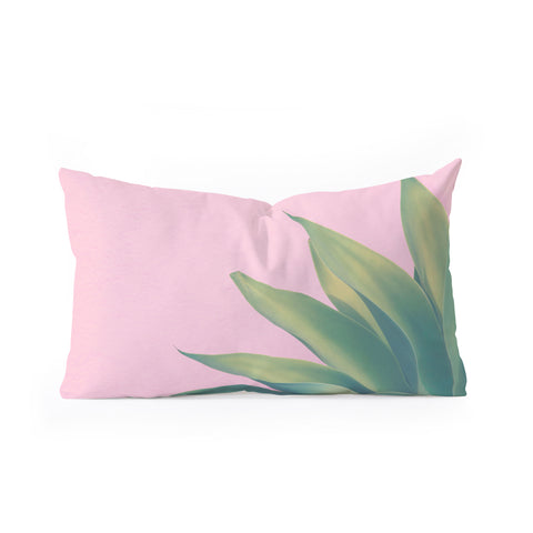 Catherine McDonald Pink Agave Oblong Throw Pillow
