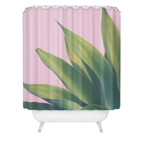 Catherine McDonald Pink Agave Shower Curtain