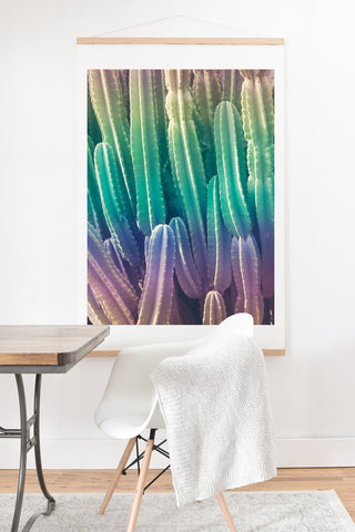 Catherine McDonald Rainbow Cactus Art Print And Hanger
