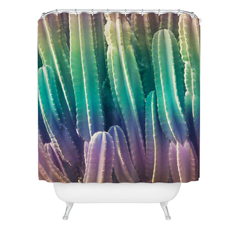 Catherine McDonald Rainbow Cactus Shower Curtain