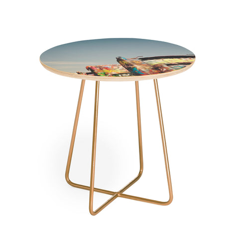 Catherine McDonald ROUTE 66 CADILLACS Round Side Table