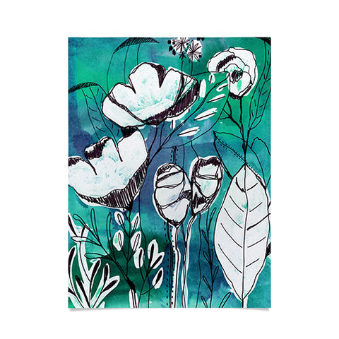 CayenaBlanca Abstract Garden Poster