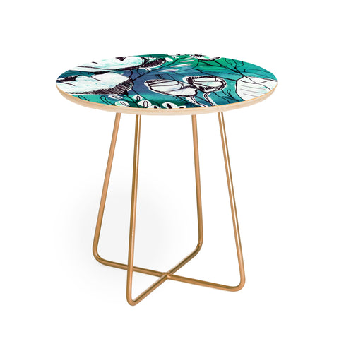 CayenaBlanca Abstract Garden Round Side Table
