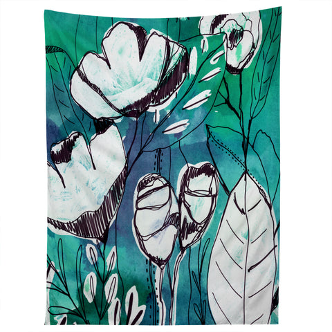 CayenaBlanca Abstract Garden Tapestry