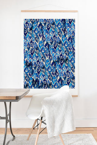 CayenaBlanca Blue Ikat Art Print And Hanger