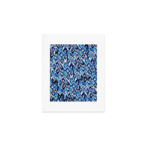 CayenaBlanca Blue Ikat Art Print