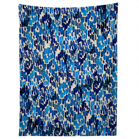 CayenaBlanca Blue Ikat Tapestry