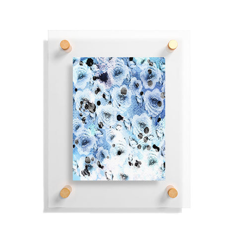 CayenaBlanca Blue Roses Floating Acrylic Print
