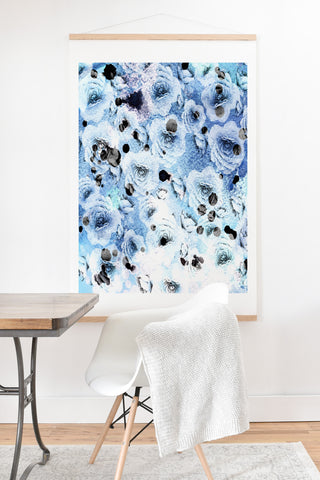 CayenaBlanca Blue Roses Art Print And Hanger