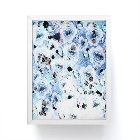 CayenaBlanca Blue Roses Framed Mini Art Print